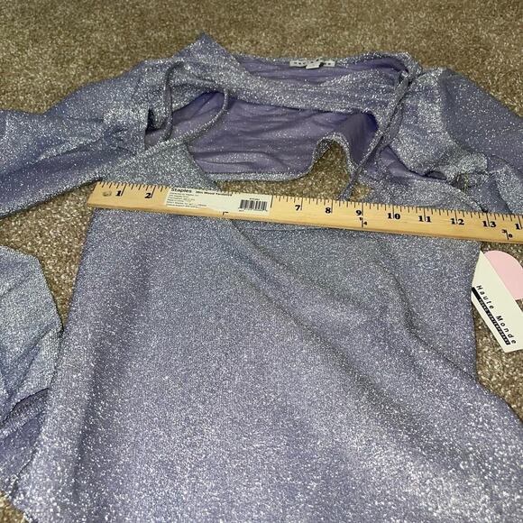 Haute Monde 2 piece body suit& shrug sparkly NEW shimmer SZ LG - Picture 8 of 10